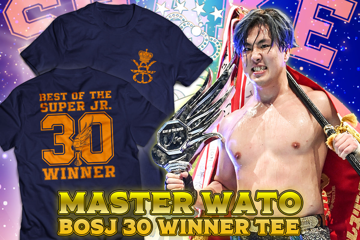 【6/6(火)までの受注予約!!】マスター・ワト選手の『BOSJ優勝記念Tシャツ』を闘魂SHOP通販サイトで受注販売!