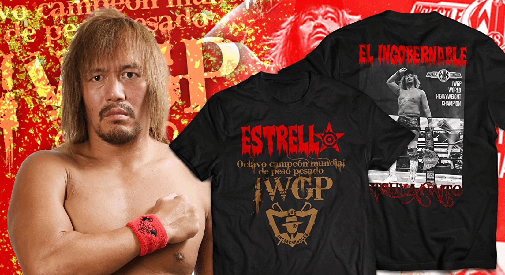 内藤哲也選手&エル・デスペラード選手の戴冠記念Tシャツを闘魂SHOP通販サイトで受注予約スタート!