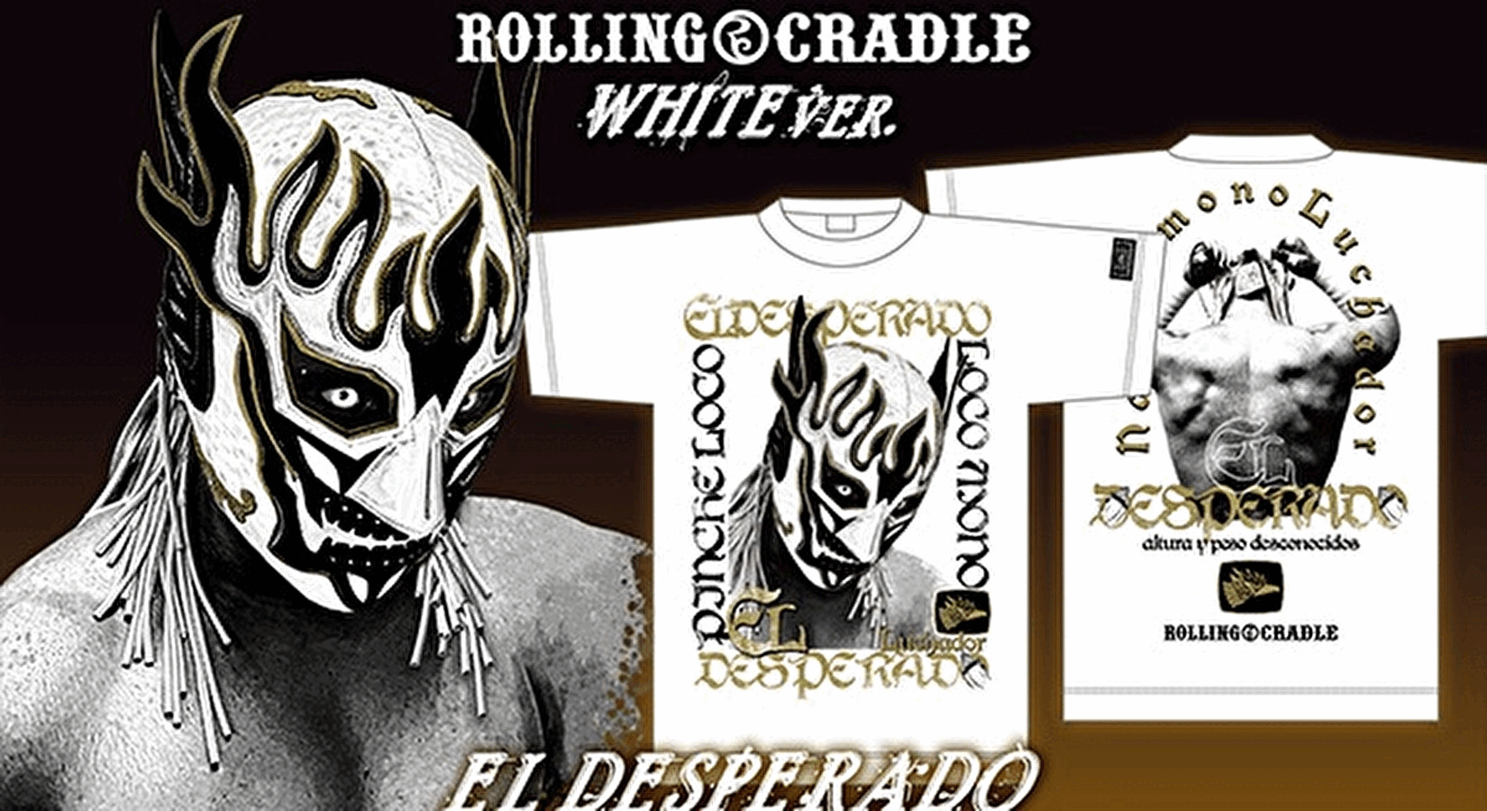 4/25広島から発売!大一番に合わせて「タイチ四十八手Tシャツ」を緊急発売決定!棚橋、L・I・Jの新作Tシャツも完成!『エル・デスペラード×ROLLING CRADLE コラボTシャツ』にニューカラー登場!