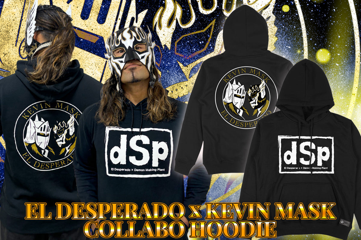 ✨再入荷✨キン肉マンⅡ世コラボ エル・デスペラード&ケビンマスク プルオーバーパーカー(ブラック×ホワイト)