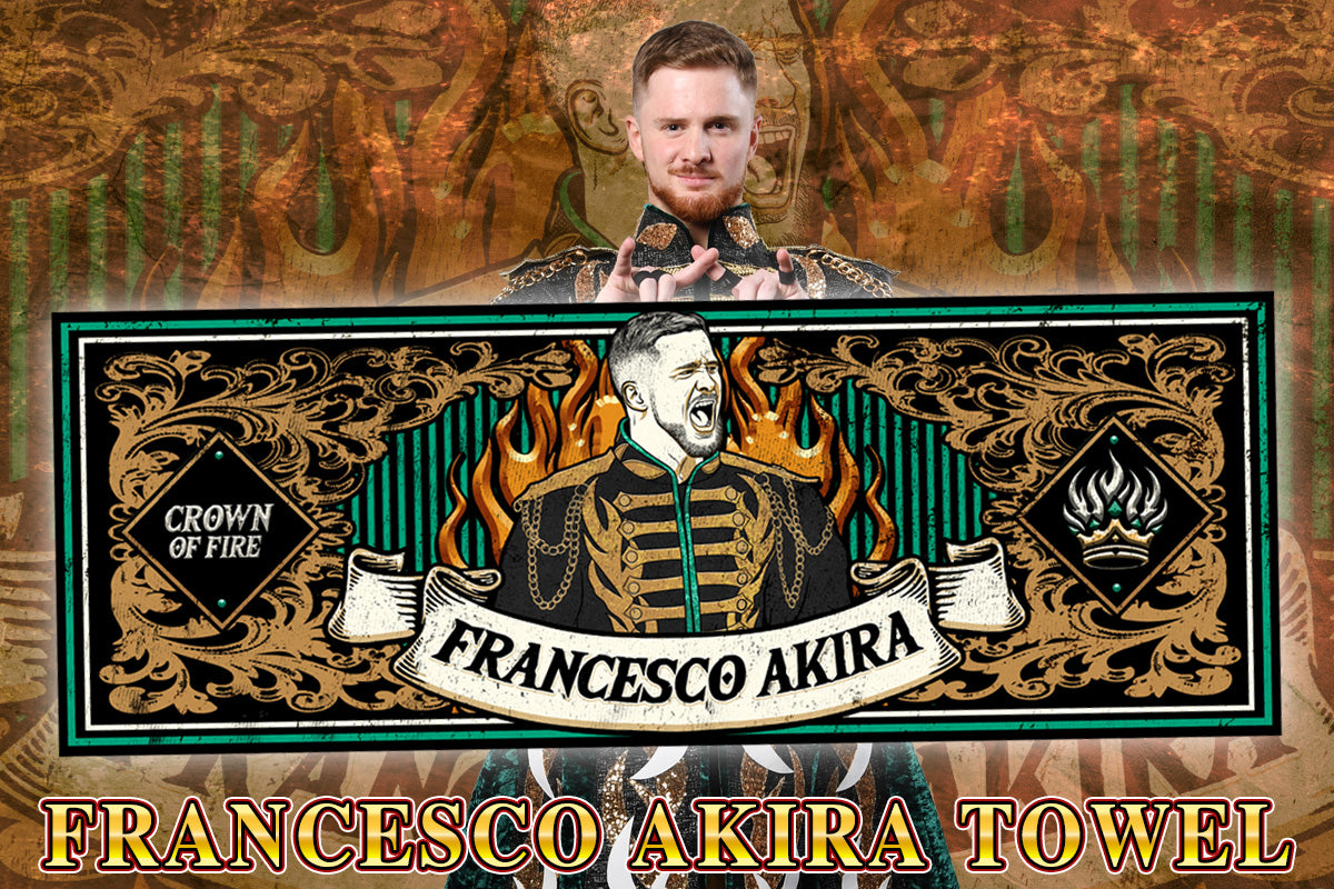 フランシスコ・アキラ「CROWN OF FIRE」スポーツタオル
