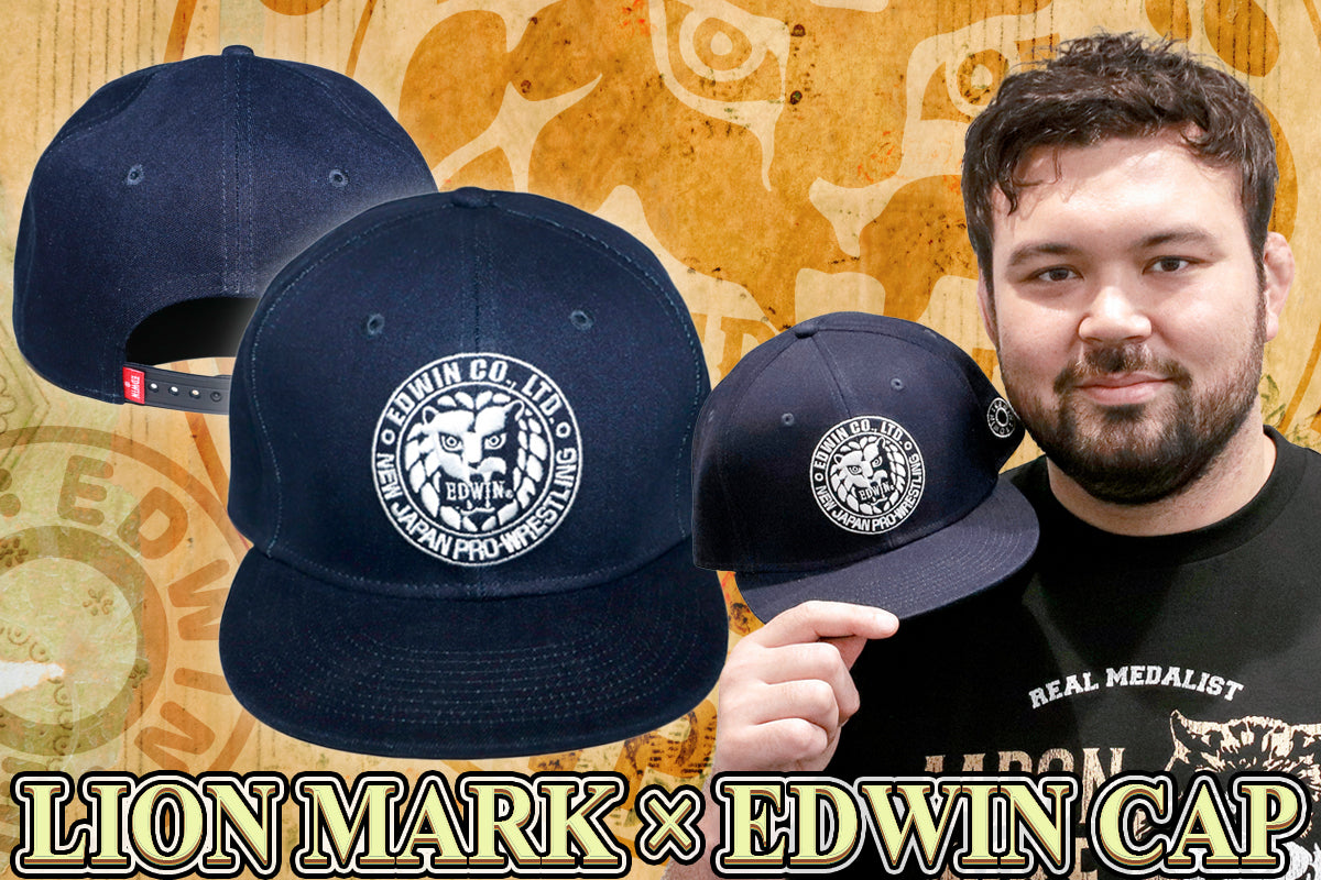 ライオンマーク×EDWIN Denimフラットブリムキャップ