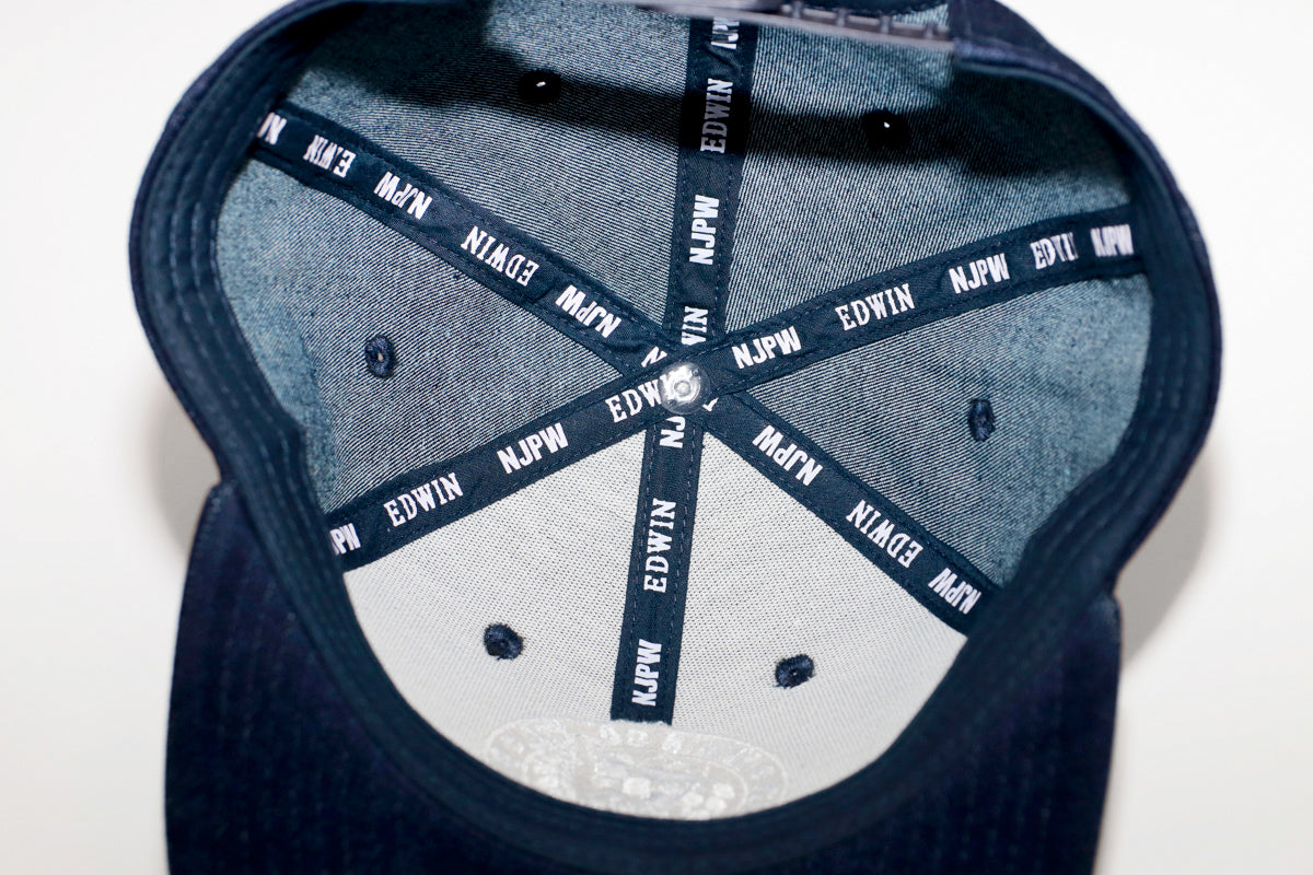 ライオンマーク×EDWIN Denimフラットブリムキャップ