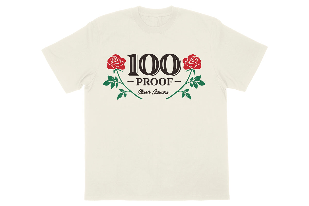 クラーク・コナーズ「100 PROOF」Tシャツ(オフホワイト)