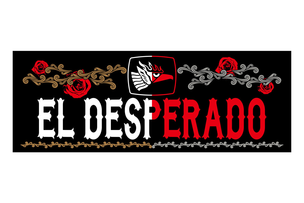 エル・デスペラード スポーツタオル(ブラック×ホワイト×レッド)