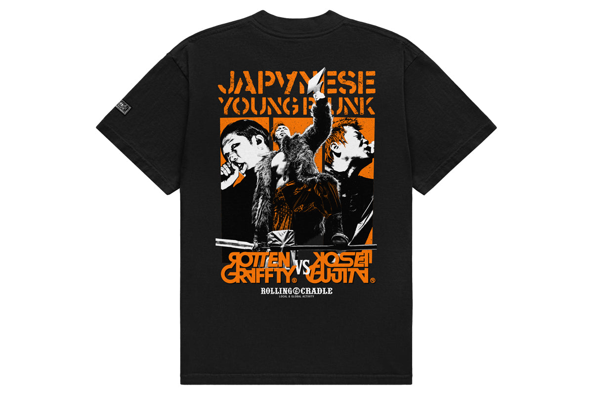 藤田晃生×ROTTENGRAFFTY JAPANESE YOUNG PUNK Tシャツ(BLACK)