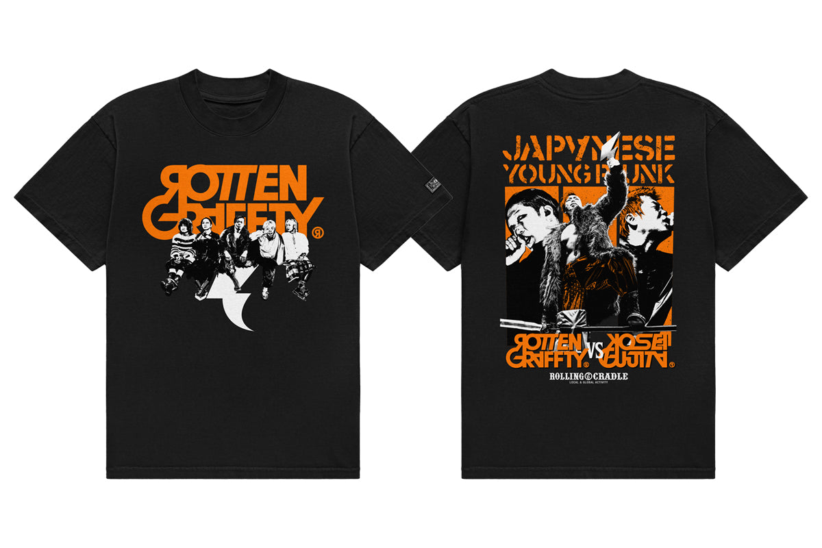 藤田晃生×ROTTENGRAFFTY JAPANESE YOUNG PUNK Tシャツ(BLACK)