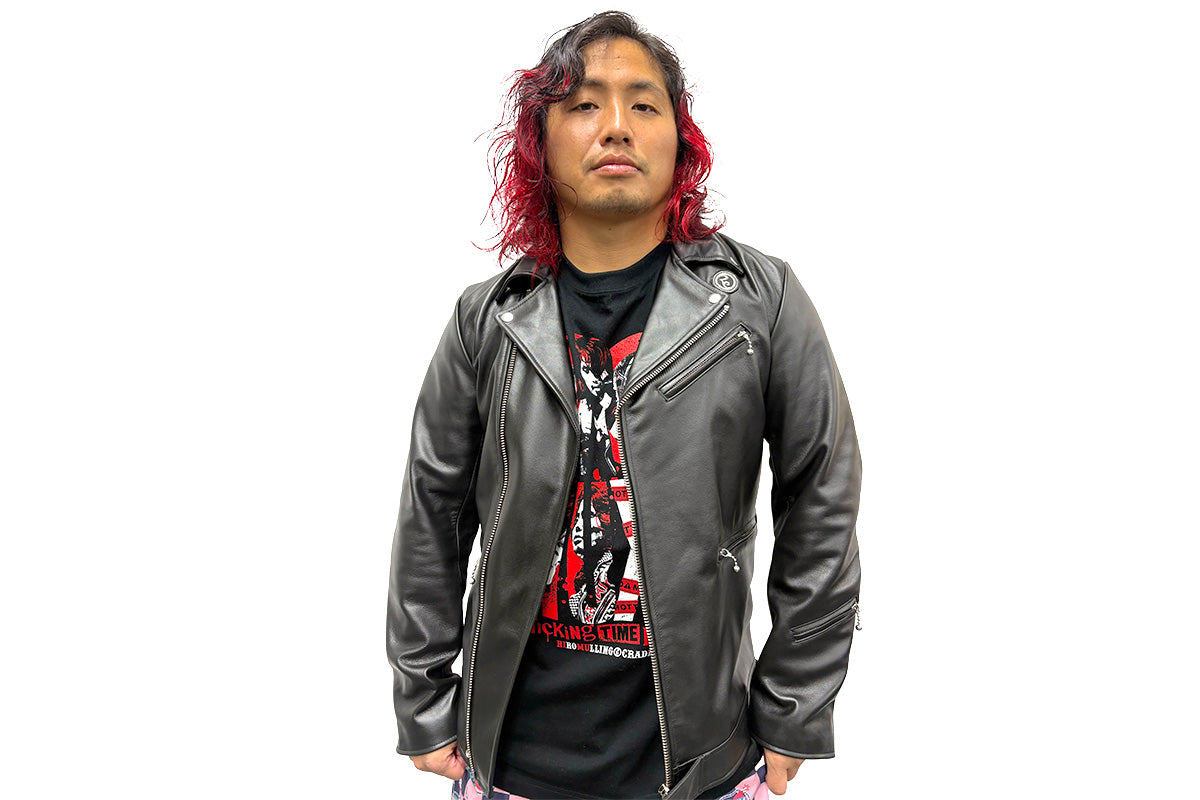 【3月上旬以降お届け】高橋ヒロム&ROLLING CRADLE PRODUCE 15thANNIVERSARY COLLABORATION ライダースジャケット(ブラック)