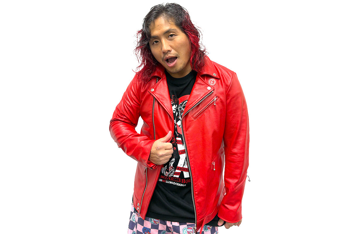 【3月上旬以降お届け】高橋ヒロム&ROLLING CRADLE PRODUCE 15thANNIVERSARY COLLABORATION ライダースジャケット(レッド)