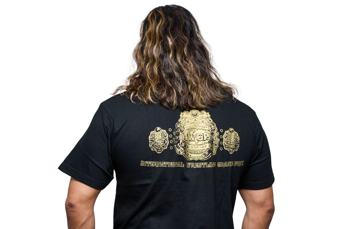 IWGP Tシャツ(ブラック×ゴールド)