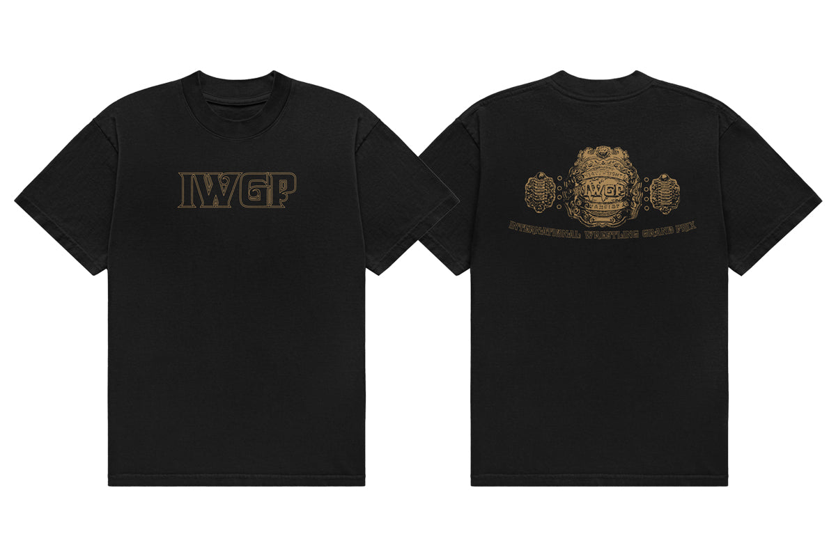 IWGP Tシャツ(ブラック×ゴールド)