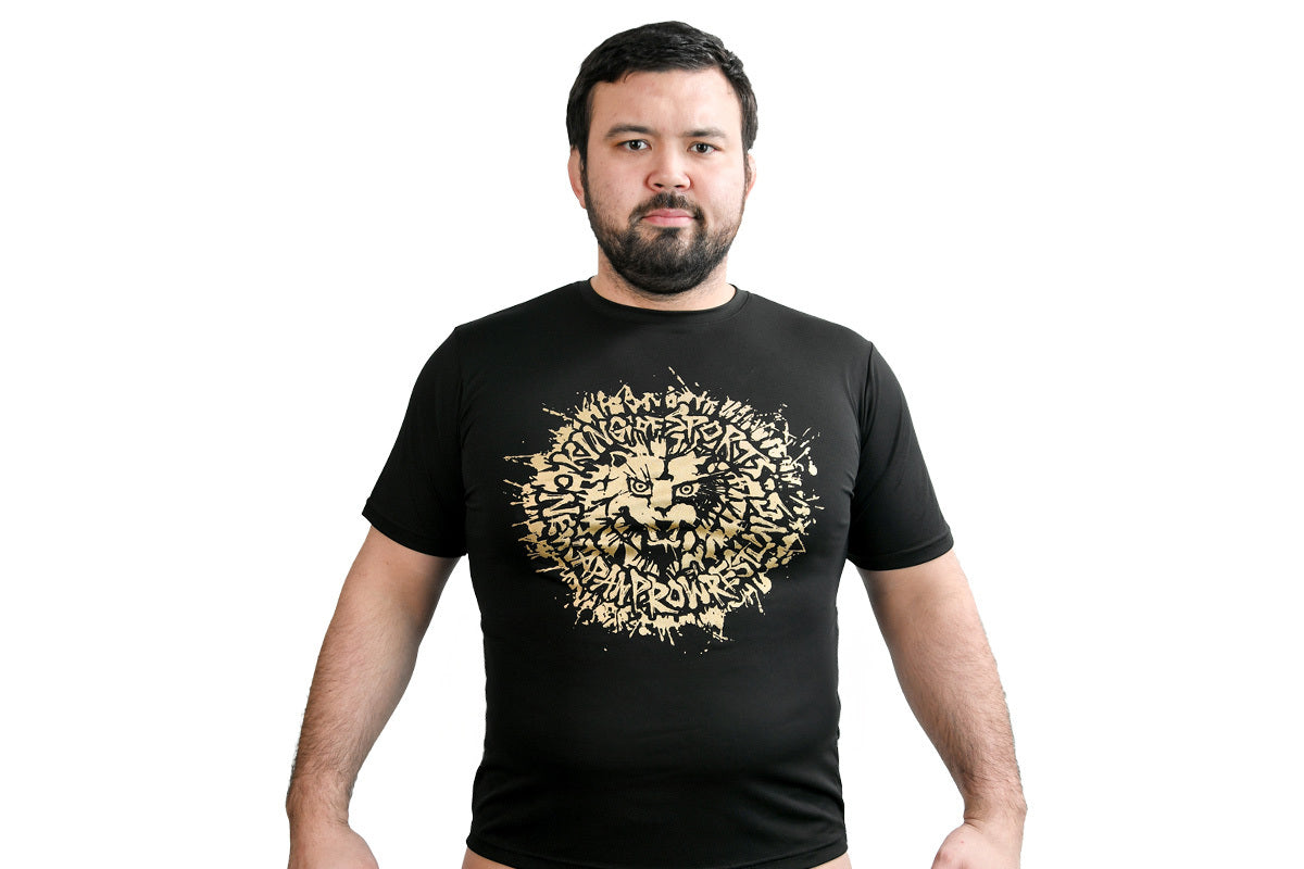 ライオンマーク ドライTシャツ(2026・ブラック×ゴールド)