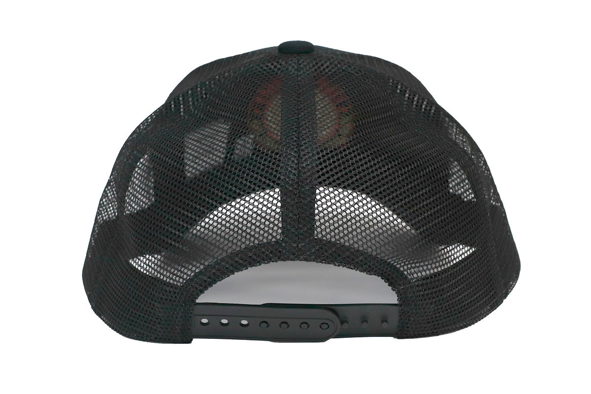 ライオンマーク メッシュキャップ(2025・ブラック×レッド×ゴールド)