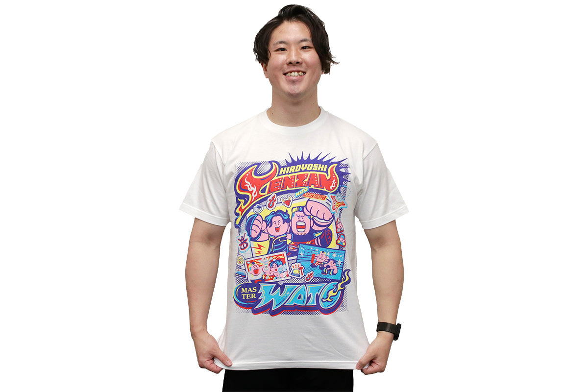 【8月中旬以降お届け】マスター・ワト&天山広吉 メモリアルTシャツ&フラットポーチ