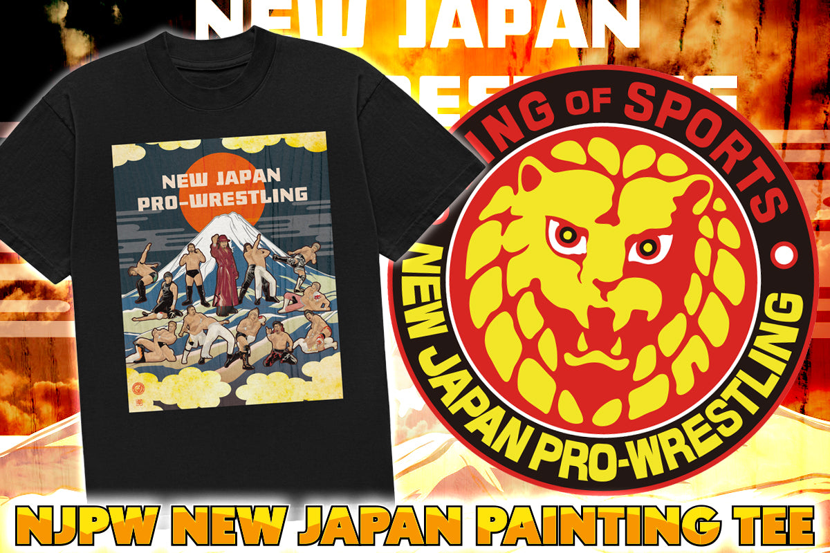 新日本プロレス「NEW JAPAN PAINTING」Tシャツ(太陽と富士山)