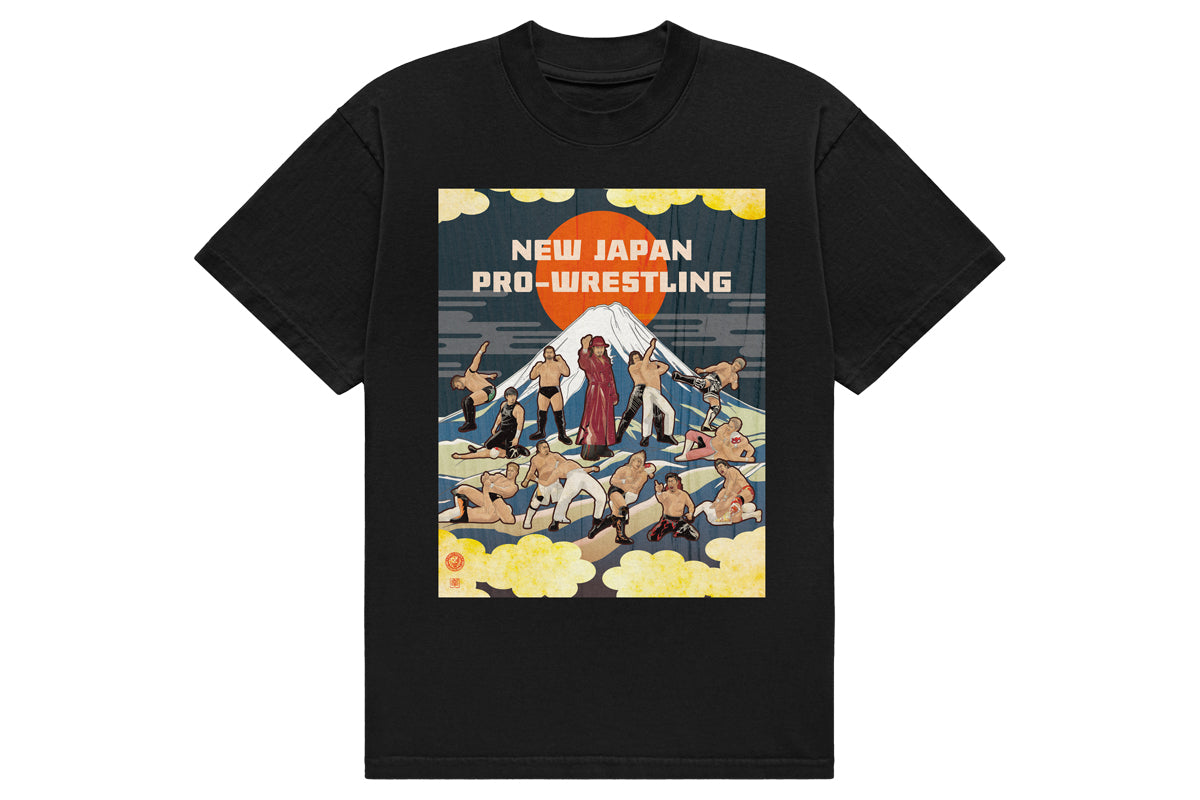 新日本プロレス「NEW JAPAN PAINTING」Tシャツ(太陽と富士山)
