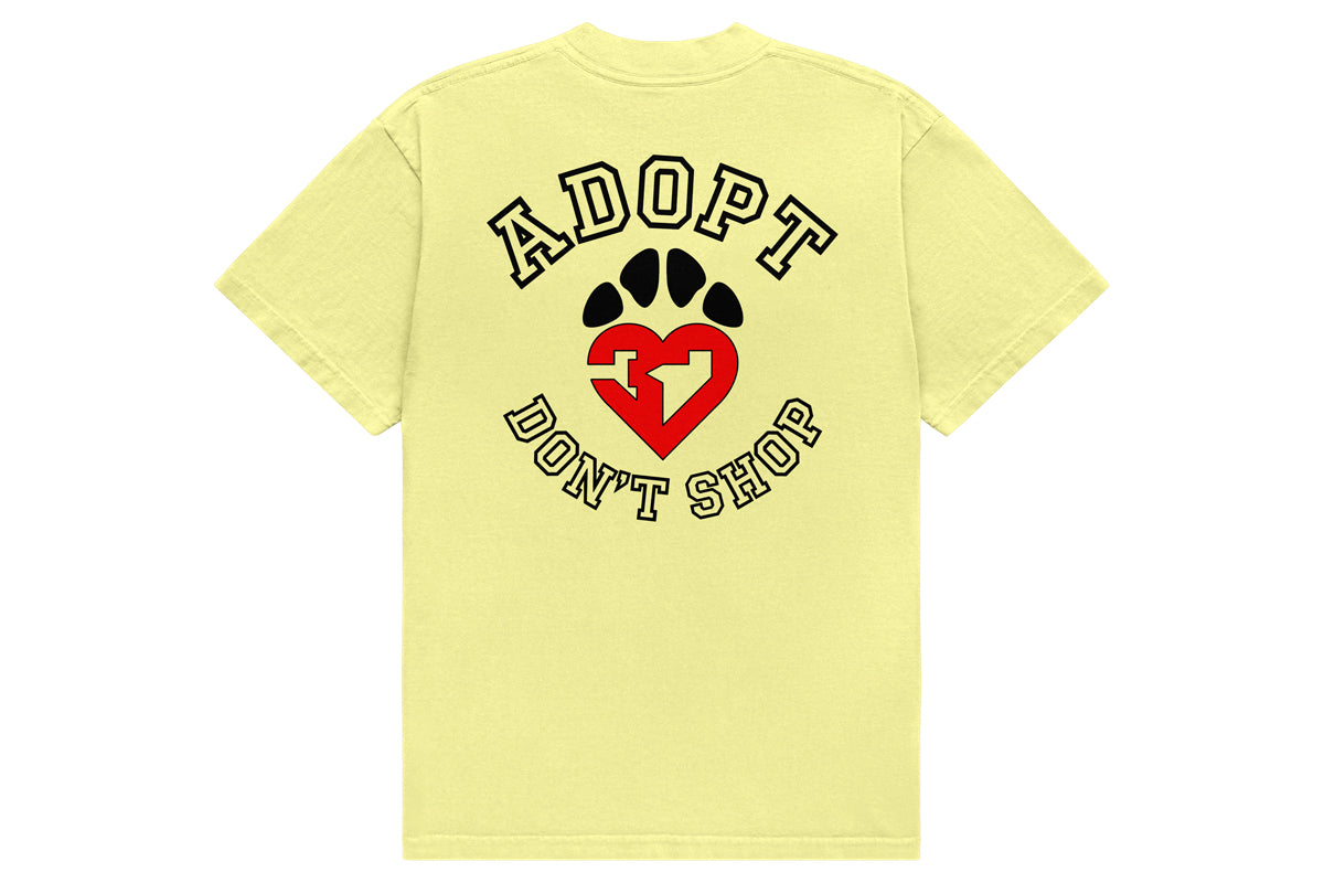 SANADA × TOKYO HIRO「ADOPT DON'T SHOP」TEE(2026・ライトイエロー)