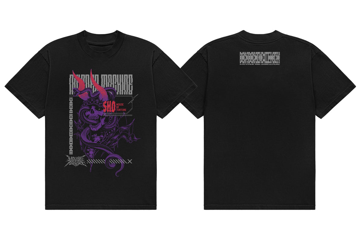 SHO「DEVIL HORN SKULL」Tシャツ