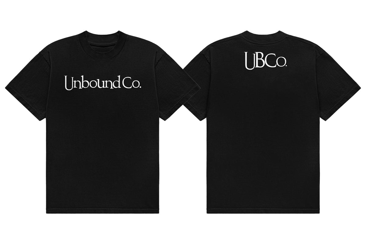 Unbound Co. Tシャツ（Wordlogo・ブラック×ホワイト）