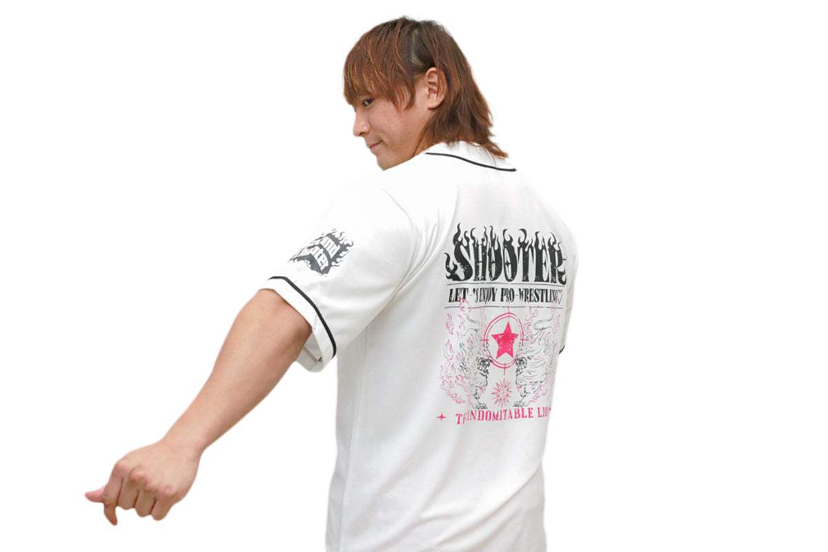 海野翔太「INDOMITABLE LION」ベースボールシャツ