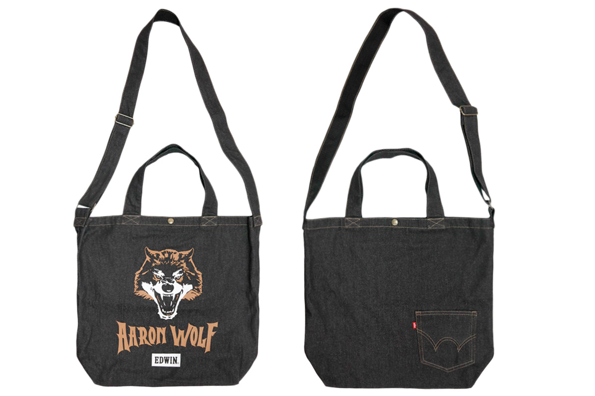 ウルフアロン×EDWIN デニム2wayバッグ（BLACK）