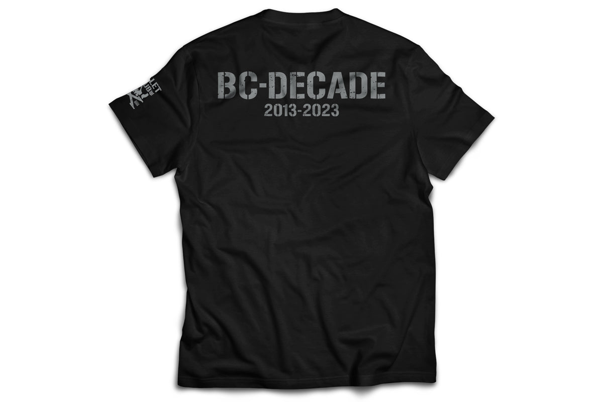 BULLET CLUB「BC DECADE」Tシャツ(ブラック×シルバー)