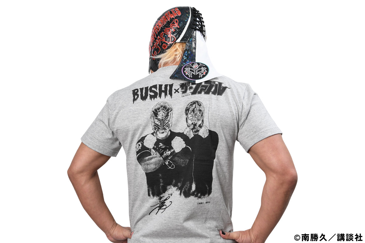 BUSHI×ザ・ファブル コラボTシャツ(グレー×ブラック)