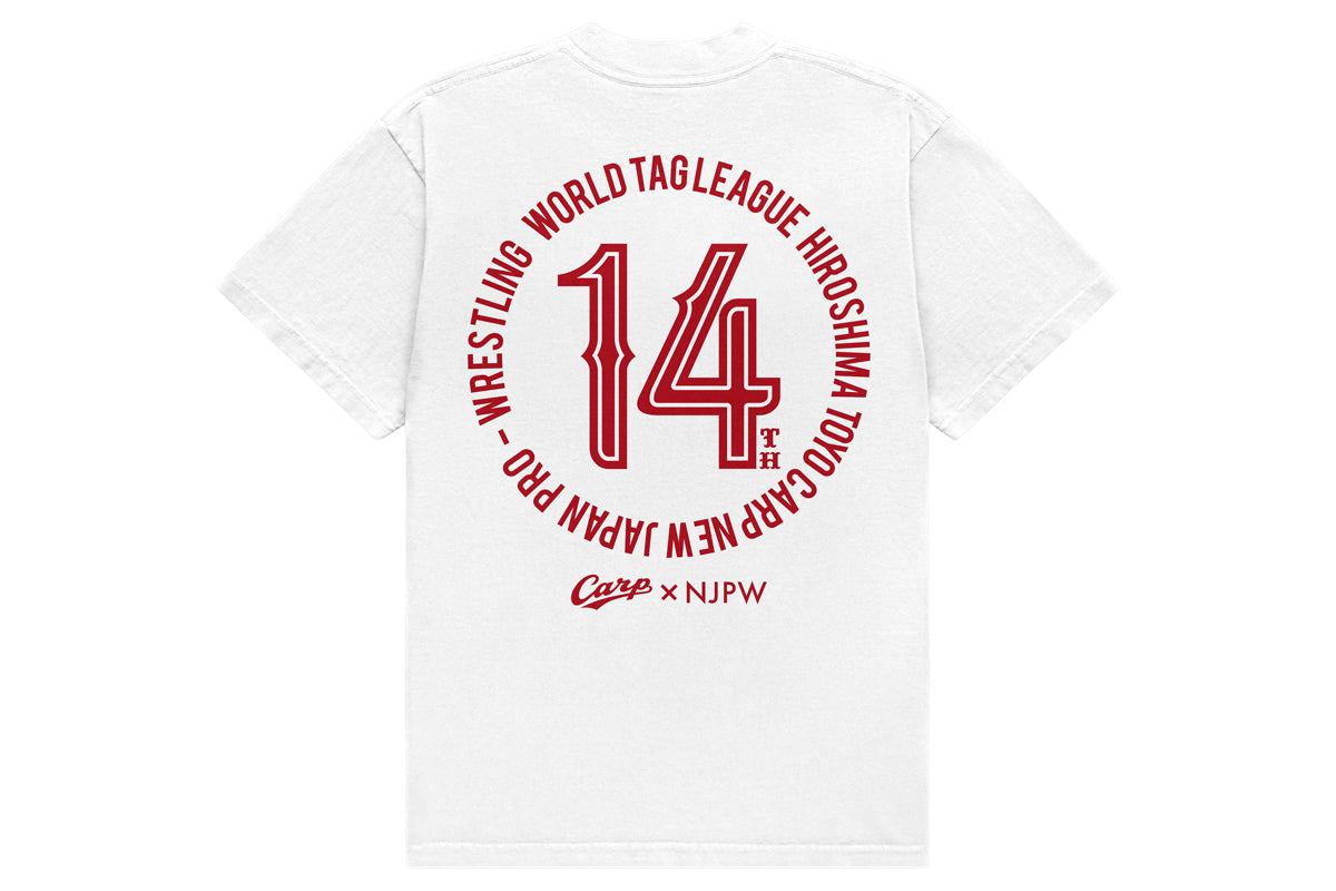 広島東洋カープ × 新日本プロレス「W.T.C 14」コラボTシャツ(ホワイト)