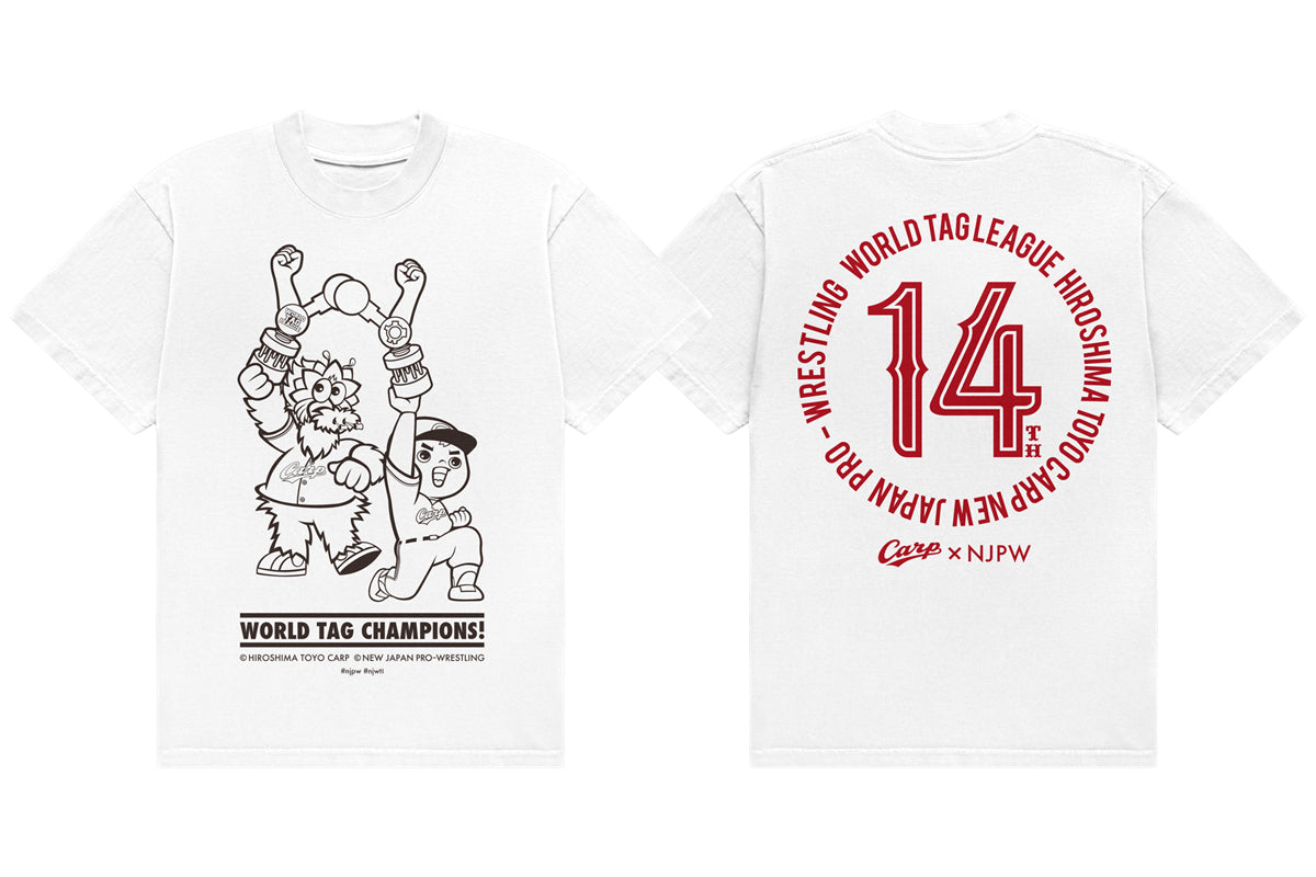 広島東洋カープ × 新日本プロレス「W.T.C 14」コラボTシャツ(ホワイト)
