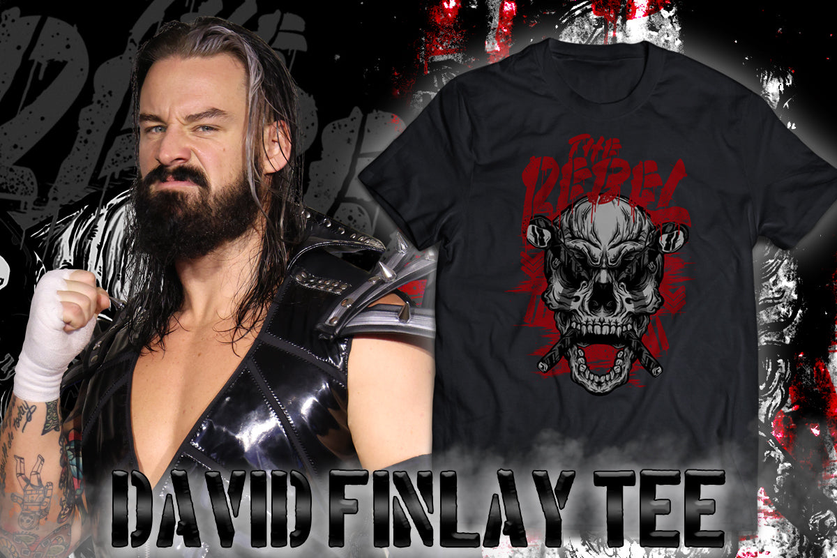 デビッド・フィンレー「REBEL SKULL」Tシャツ
