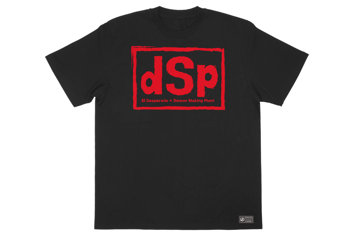 キン肉マンⅡ世コラボ エル・デスペラード×d.M.p Tシャツ(ブラック×レッド)