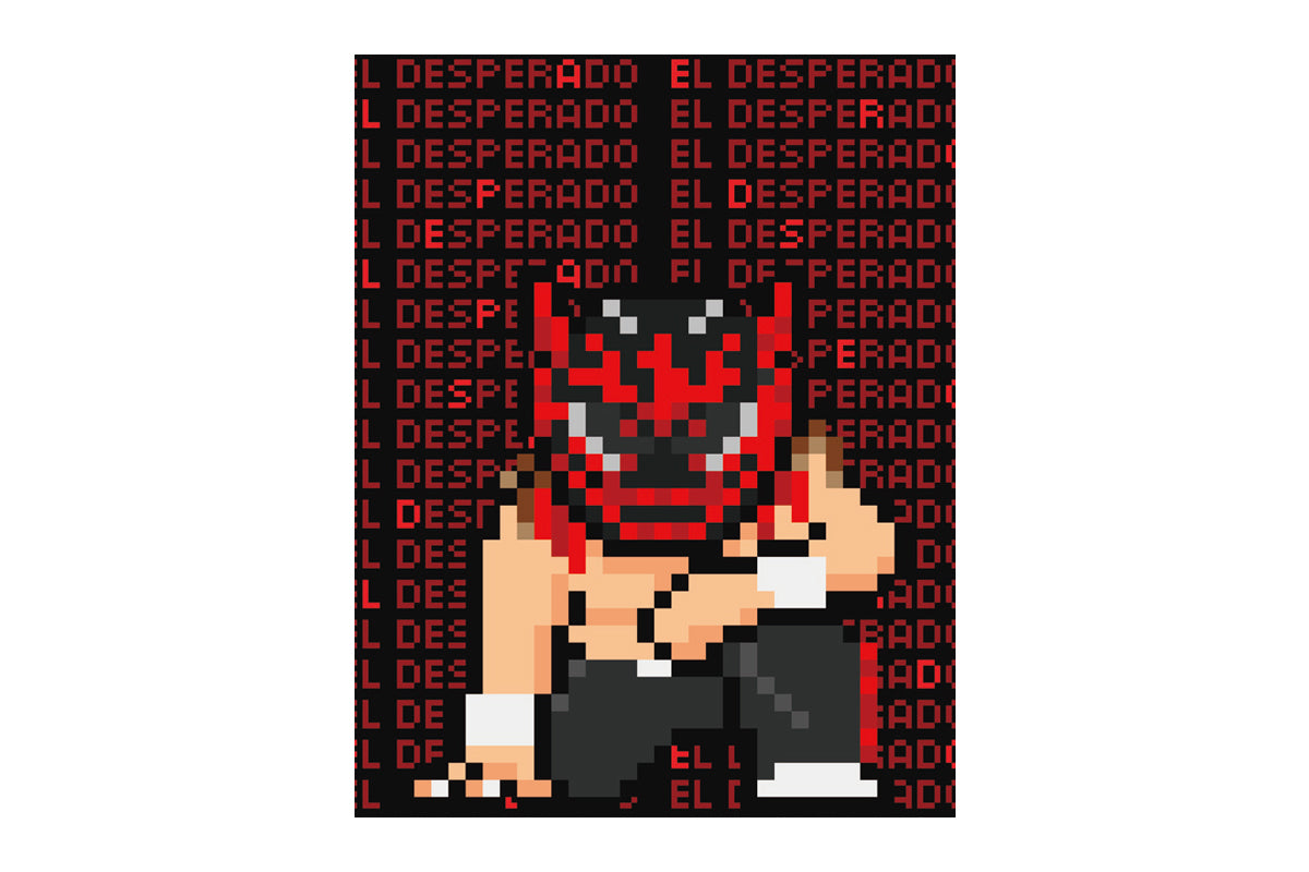 エル・デスペラード「dotswrestler」クリアファイル&ステッカー3枚1セット(ALIVE IN DEATH)