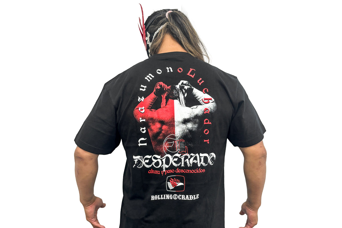 エル・デスペラード×ROLLING CRADLE コラボTシャツ(ブラック×ホワイト×レッド)