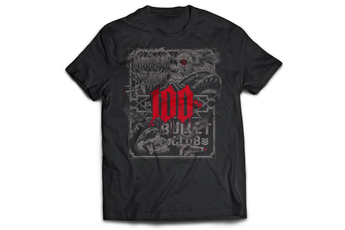 EVIL&ディック東郷「HOUSE OF TORTURE IS 100% BULLET CLUB」Tシャツ