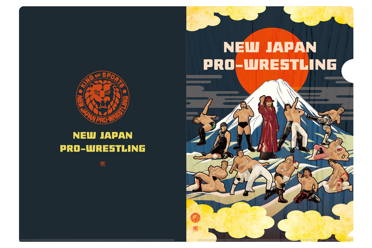 NEW JAPAN PAINTING」クリアファイル＆フレークシールセット(太陽と富士山)