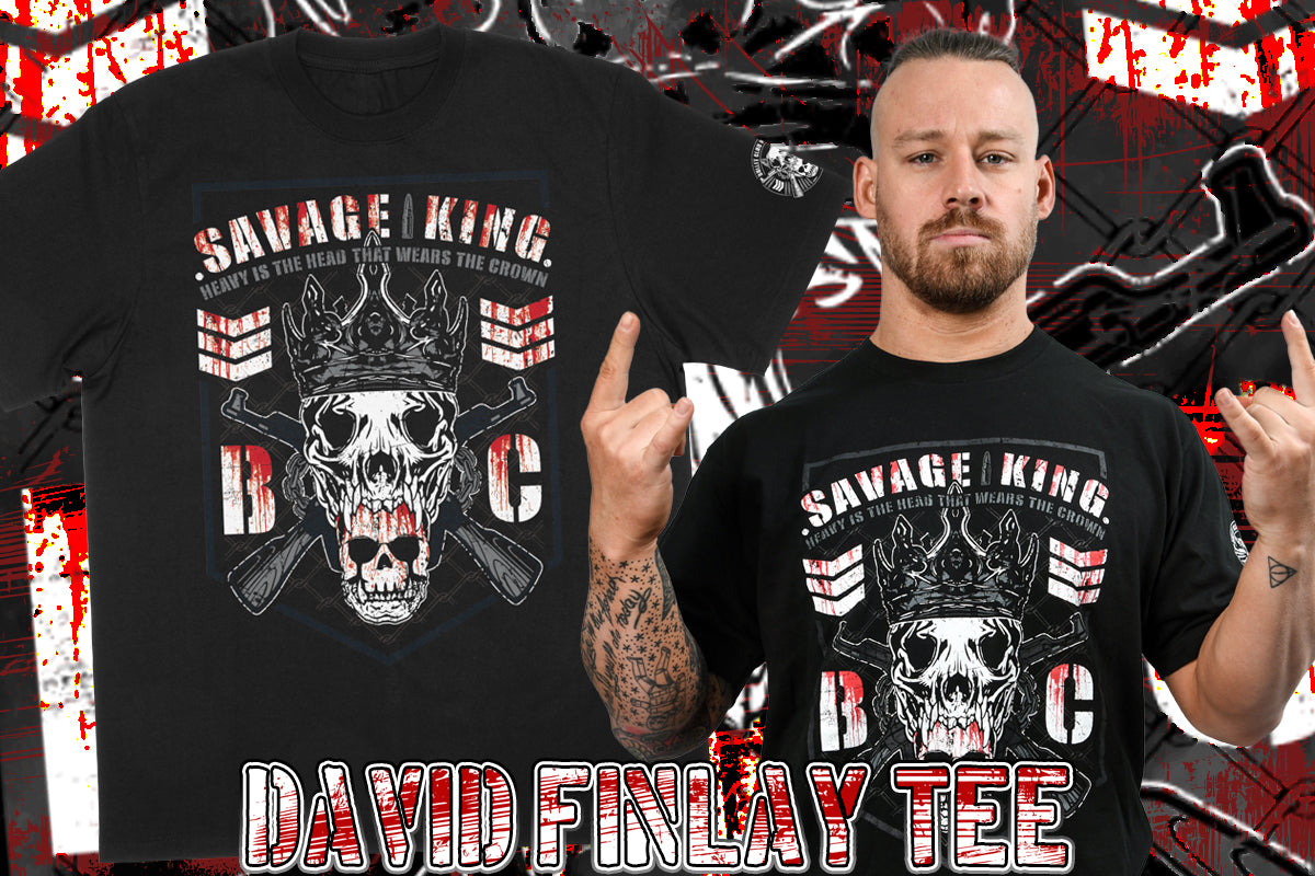 デビッド・フィンレー「HEAVY IS THE HEAD」Tシャツ