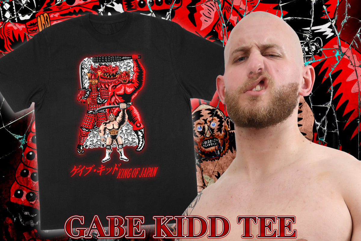 ゲイブ・キッド「KING OF JAPAN」イラストTシャツ(ブラック)