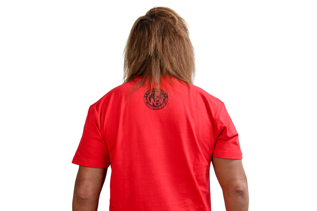 キン肉マンコラボ 内藤哲也×ジェロニモ「TRANQUILO」Tシャツ(レッド)