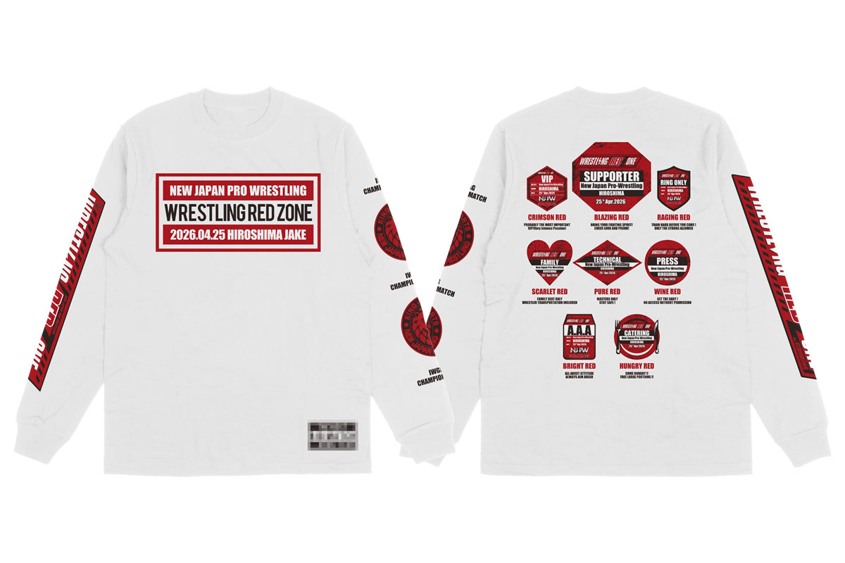 WRESTLING REDZONE in HIROSHIMA 大会記念ロングスリーブ(2026)