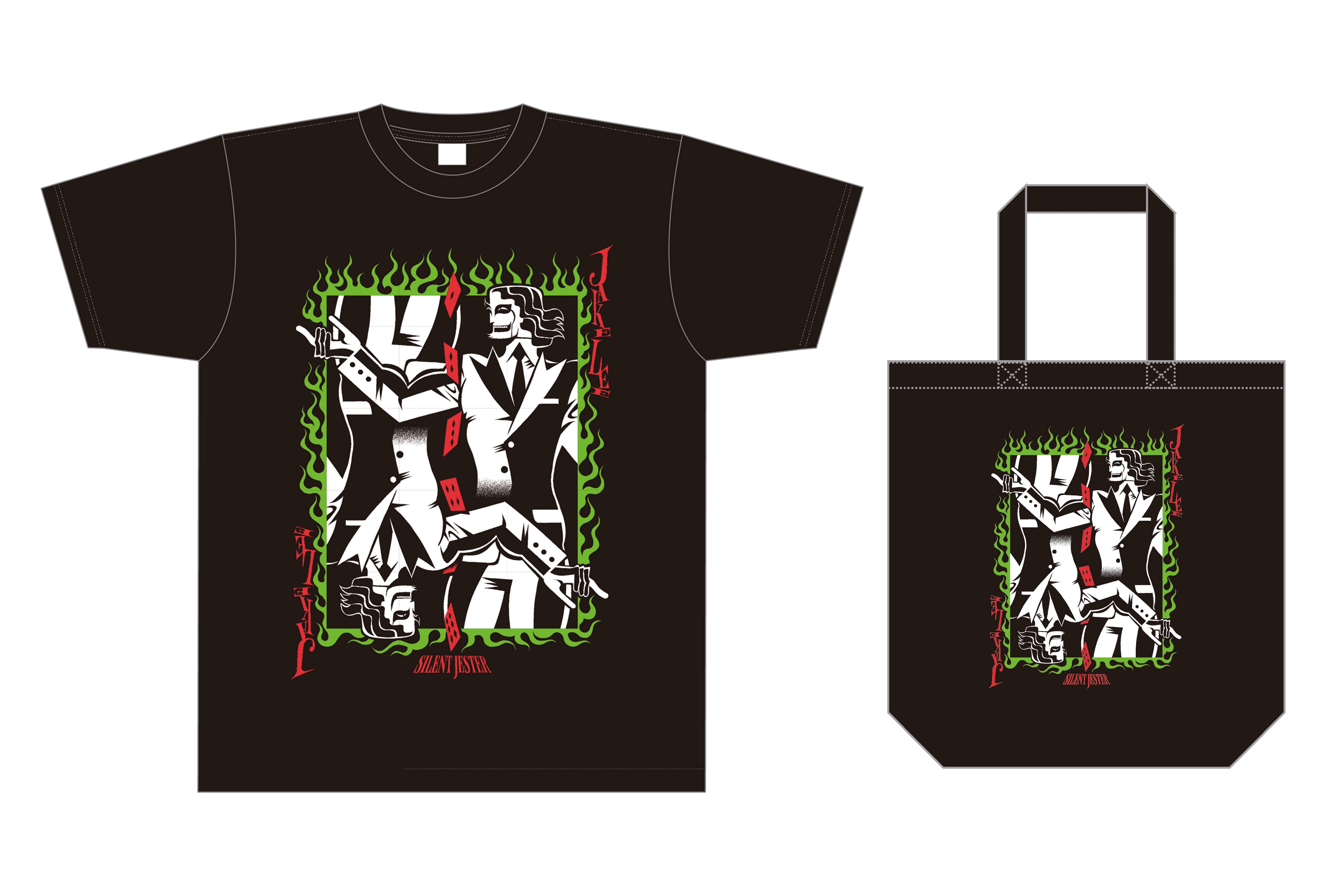 【9月中旬以降お届け】ジェイク・リー「TRUMP CARD」Tシャツ&トートバッグセット(ブラック)