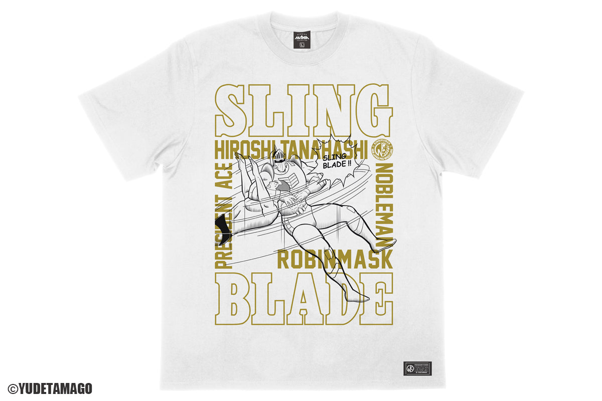 キン肉マンコラボ 棚橋弘至×ロビンマスク「SLING BLADE」Tシャツ(ホワイト)