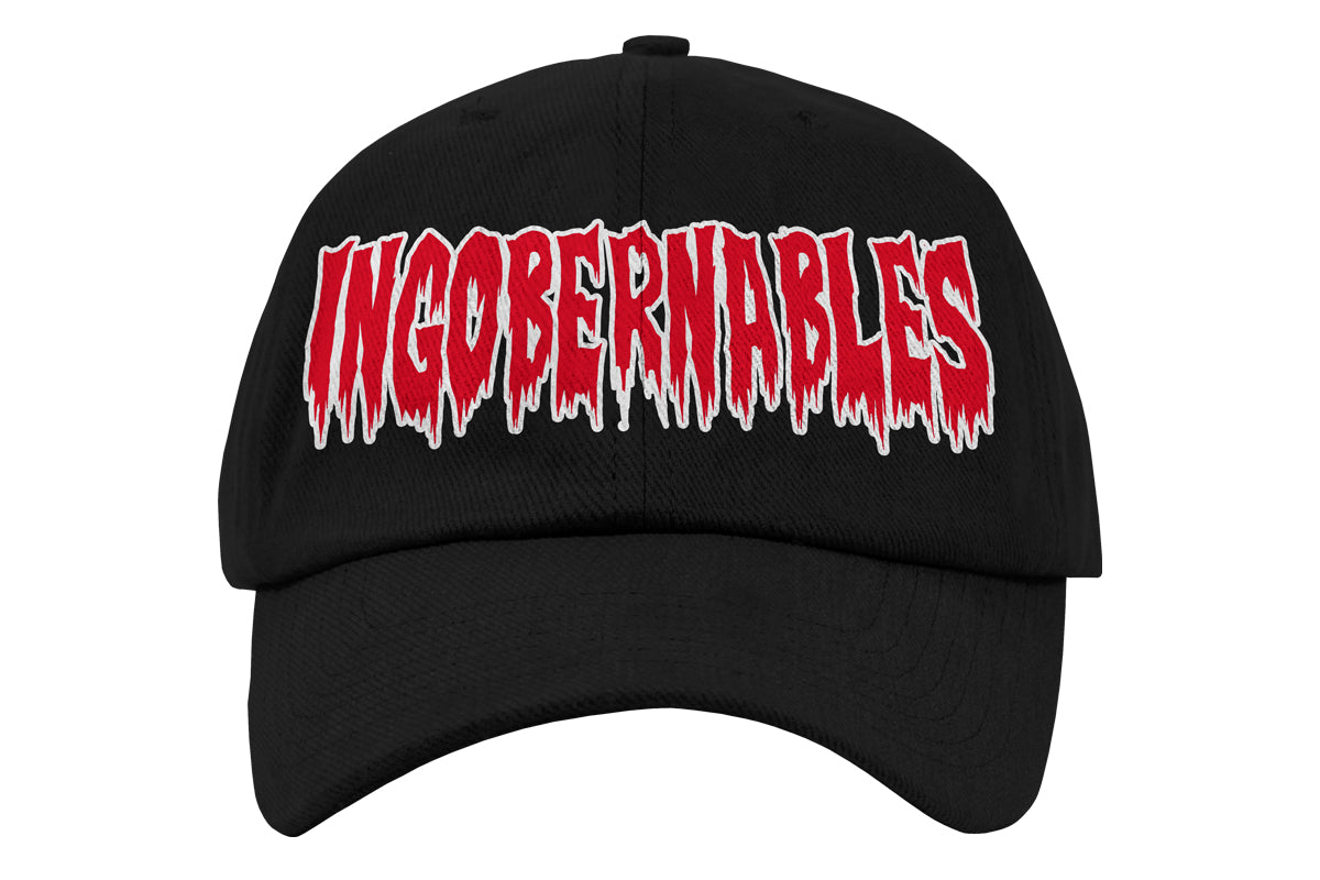 L・I・J「INGOBERNABLES」ベースボールキャップ（ブラック×レッド 