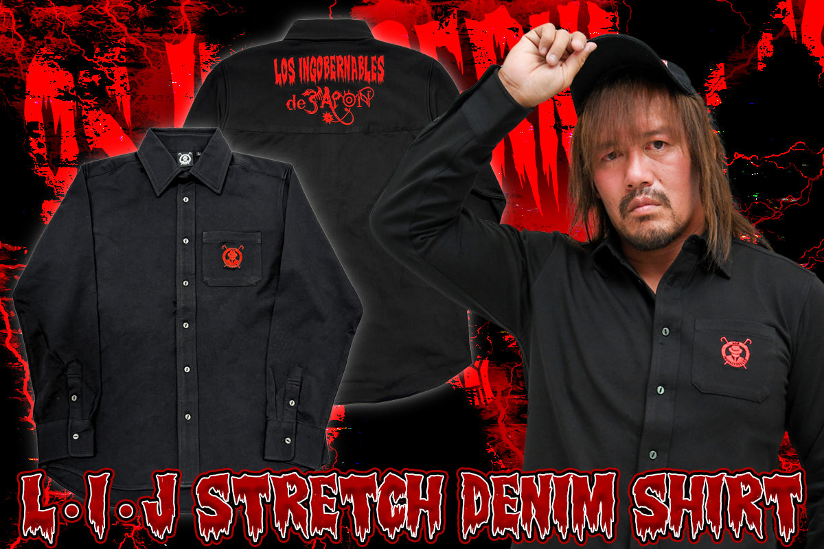 L・I・J ストレッチブラックデニムシャツ