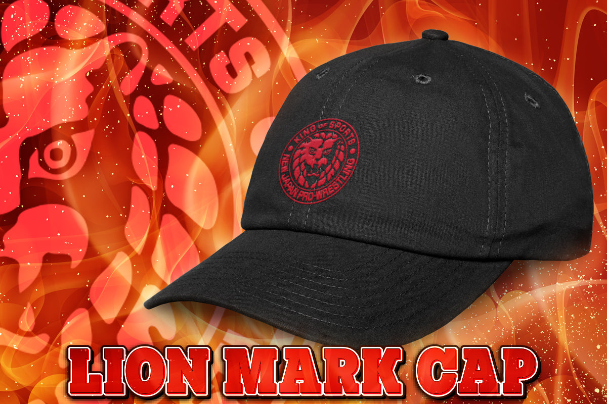 ライオンマーク ローキャップ(2025・ブラック×レッド)