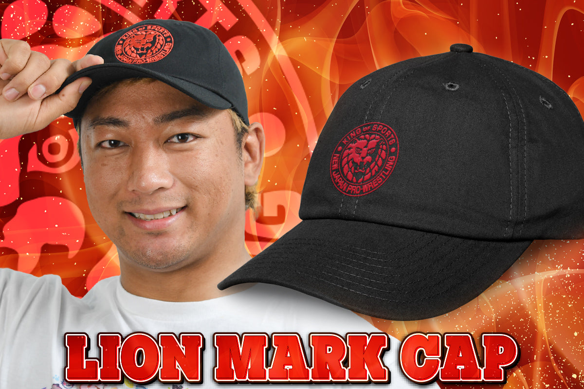 ライオンマーク ローキャップ(2025・ブラック×レッド)
