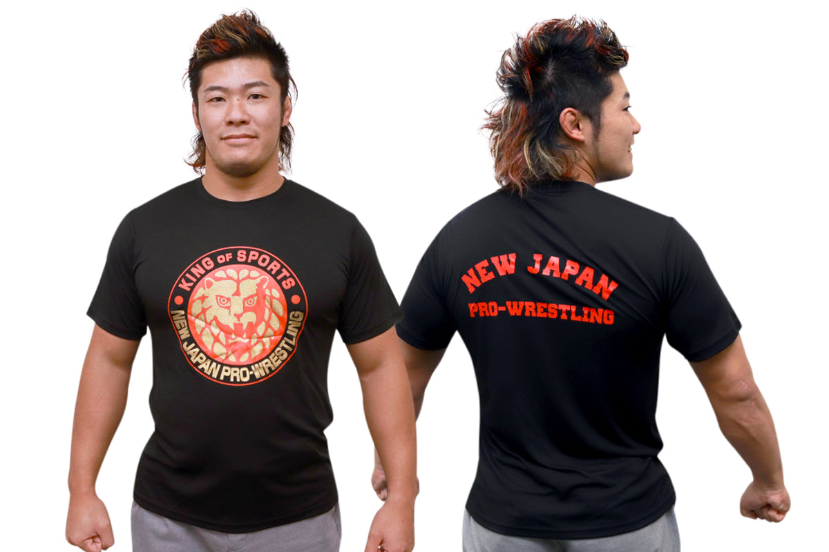 ライオンマーク ドライTシャツ(2025・ブラック×レッド×ゴールド)