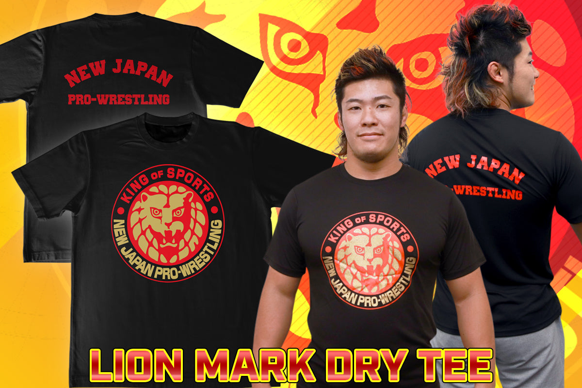 ライオンマーク ドライTシャツ(2025・ブラック×レッド×ゴールド)