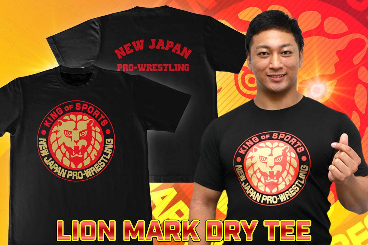 ライオンマーク ドライTシャツ(2025・ブラック×レッド×ゴールド)