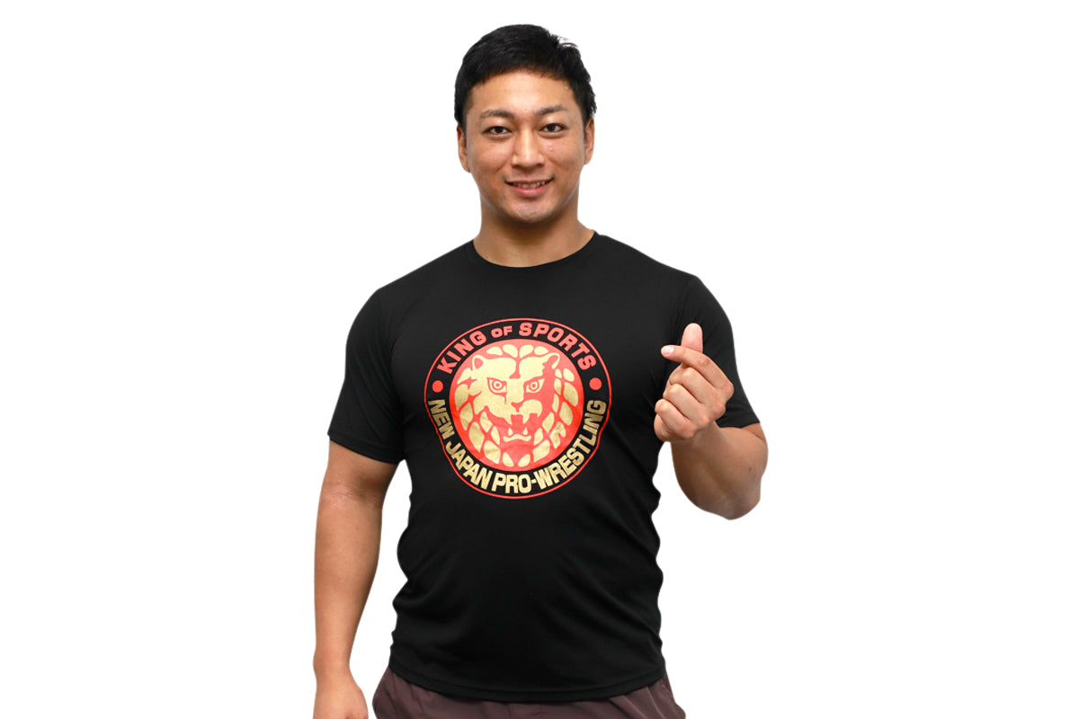 ライオンマーク ドライTシャツ(2025・ブラック×レッド×ゴールド)