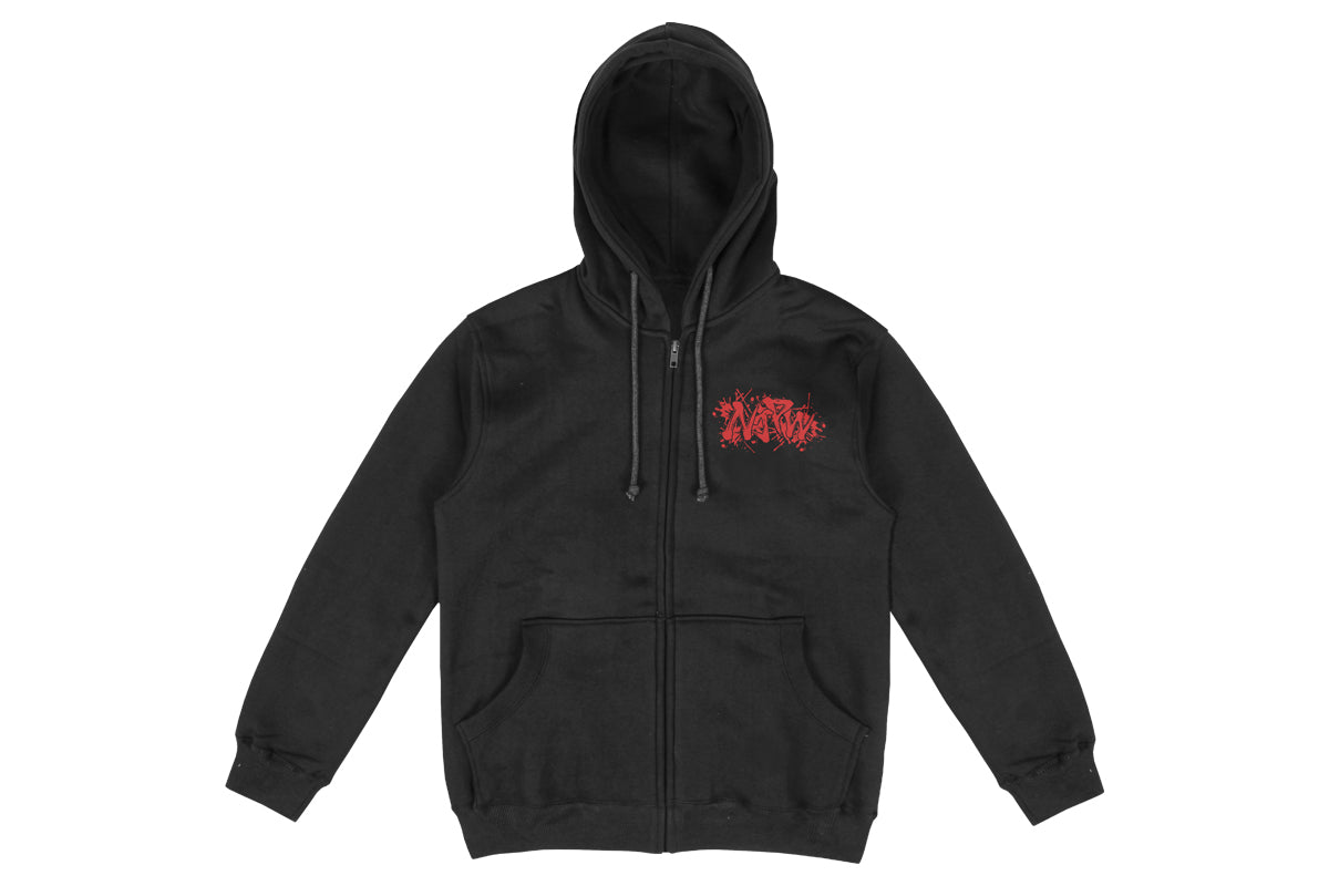 ライオンマーク ジップアップパーカー(2025・ブラック×レッド)